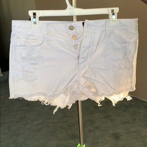 White denim shorts